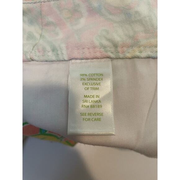 Lilly Pulitzer Size 2 Green Pink Worth Skinny Mini Zip Jeans Colorful Paisley - Picture 5 of 8